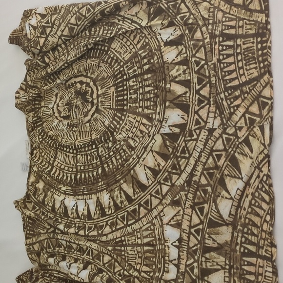 Chico's Dolman Sleeves Geometric print Relaxed Fit Boho Coastal Grandma Top - Picture 8 of 8